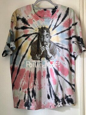 "Poetic Justice" -Tupac/ 2pac- tie dye s/s shirt, size: XL, good condition
